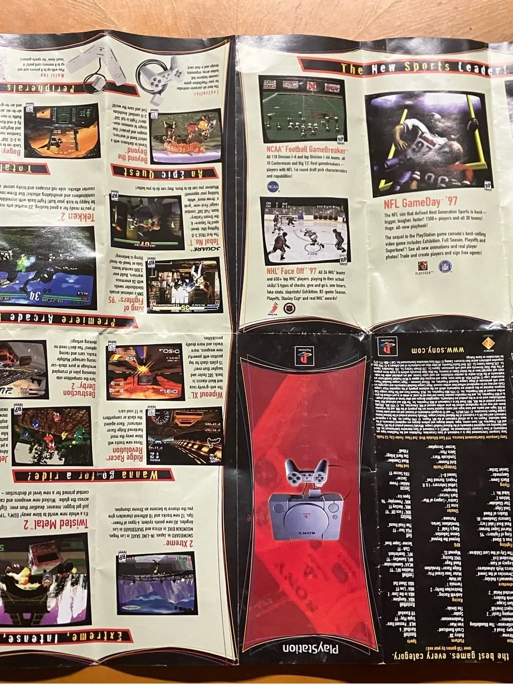 Vintage 1996 Sony PlayStation 1 PS1 Console Poster Insert